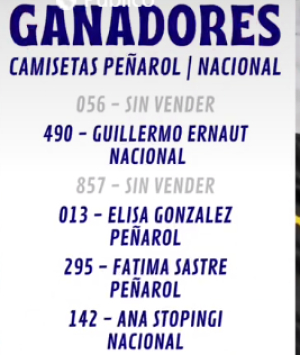 Sortearon camisetas a beneficio del baby ID Boquita de Sarand&iacute; Grande