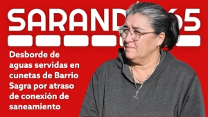 Aguas servidas inundan cunetas de Barrio Sagra de Sarand&iacute; Grande por atraso de conexi&oacute;n de saneamiento