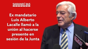 Ex presidente Lacalle llam&oacute; a recordar la unidad nacional al hacerse presente en sesi&oacute;n de la Junta