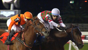 Jockey Joaqu&iacute;n Menyou oriundo de Sarand&iacute; Grande gan&oacute; por una cabeza un nuevo premio en Hip&oacute;dromo de Maro&ntilde;as