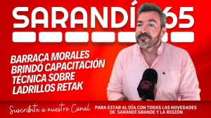 Barraca Morales brind&oacute; capacitaci&oacute;n t&eacute;cnica sobre utilizaci&oacute;n de bloques Retak en una obra en Sarand&iacute; Grande