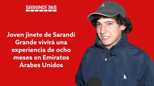 Joven jinete de Sarand&iacute; Grande vivir&aacute; una experiencia de siete meses en el Butheeb Endurance en Emiratos &Aacute;rabes Unidos