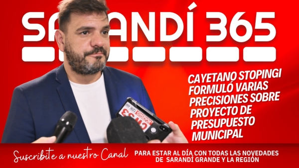 Cayetano Stopingi marcó diferencias con el presupuesto quinquenal y reclamó mejor distribución de recursos