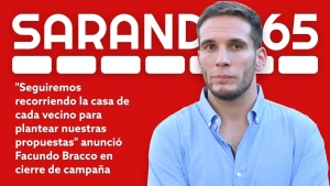 Facundo Bracco cerr&oacute; su campa&ntilde;a en Sarand&iacute; Grande con el compromiso de seguir visitando los hogares para acercar su propuesta