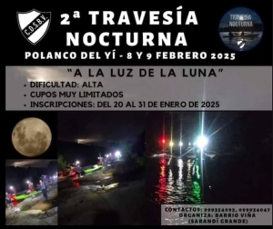 Nueva traves&iacute;a nocturna por el r&iacute;o Y&iacute; organizar&aacute; el Club Deportivo y Social Barrio Vi&ntilde;a de Sarand&iacute; Grande
