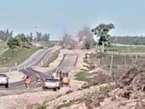 Nuevo corte de tr&aacute;fico habr&aacute; ma&ntilde;ana en Ruta 5 en La Cruz por voladuras de roca