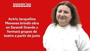 Actriz y dramaturga Jacqueline Meneses present&oacute; anoche obra en Sarand&iacute; Grande y anunci&oacute; clases gratuitas de teatro