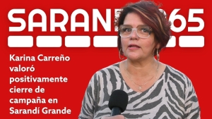 &ldquo;No podemos acostumbrarnos a la precariedad, sino pensar en un Sarand&iacute; Grande con una mirada renovada" afirm&oacute; Karina Carre&ntilde;o en cierre de campa&ntilde;a