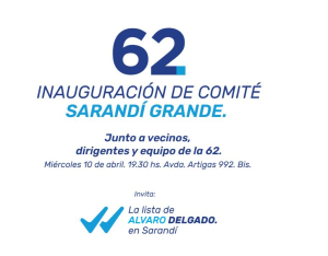 Agrupaci&oacute;n Manuel Oribe inaugurar&aacute; su comit&eacute; en Sarand&iacute; Grande