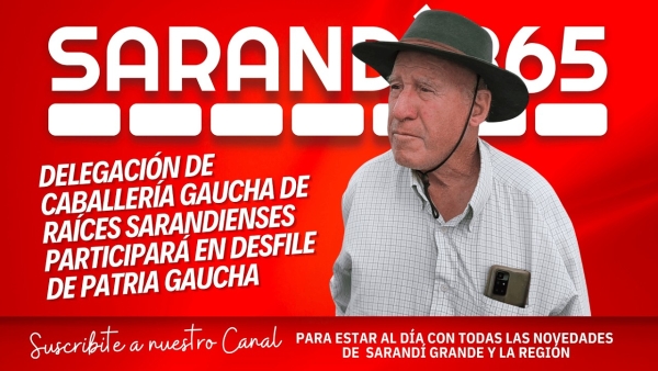 Jinetes de Raíces Sarandienses volverán a desfilar mañana en la Fiesta de la Patria Gaucha
