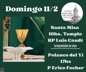 Ma&ntilde;ana habr&aacute; misas en Sarand&iacute; Grande y Polanco del Y&iacute;