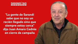 Juan Amaro Cedr&eacute;s subray&oacute; su compromiso y cercan&iacute;a con Sarand&iacute; Grande en cierre de campa&ntilde;a de su Agrupaci&oacute;n