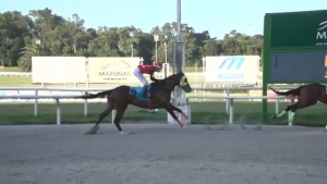 Jockey oriundo de Sarand&iacute; Grande se destac&oacute; al lograr segundo lugar en Premio Sinai Thunder en Maro&ntilde;as