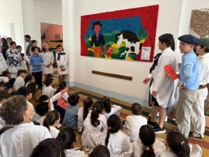 Escolares de Sarand&iacute; Grande presentaron mural para promover la conciencia ambiental