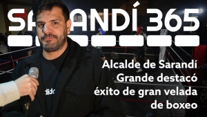 &ldquo;Nos llena de orgullo ver que nuestro gimnasio se consolida como espacio para grandes eventos&rdquo; expres&oacute; Alcalde de Sarand&iacute; Grande en velada de boxeo
