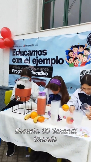 Hemobus realiz&oacute; hoy jornada de donaci&oacute;n de sangre por cuarto a&ntilde;o consecutivo en la Escuela 38 de Sarand&iacute; Grande
