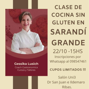 Uni 3 ofrece clase de cocina sin gluten en Sarand&iacute; Grande