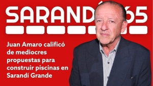 Juan Amaro cuestion&oacute; promesas "mediocres" como "proyectos de piscinas sin fundamento"  en acto en Sarand&iacute; Grande