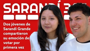 J&oacute;venes compartieron su emoci&oacute;n por participar por primera vez en elecciones nacionales en Sarand&iacute; Grande