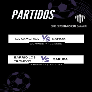 Dos partidos habr&aacute; hoy por Campeonato Barrial de Sarand&iacute; Grande