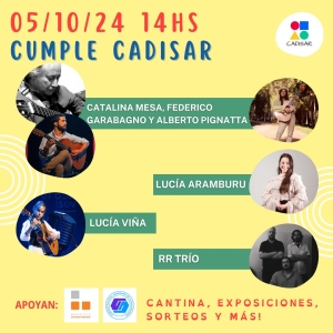 Varios artistas estar&aacute;n presentes ma&ntilde;ana en nuevo aniversario de CADISAR en Sarand&iacute; Grande