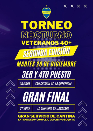 Hoy se disputar&aacute; la final del Torneo de Veteranos en Boquita en Sarand&iacute; Grande