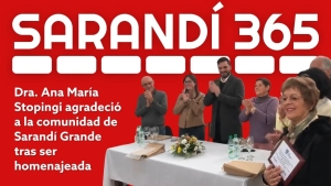 &ldquo;Este homenaje es un regalo para el alma&rdquo; expres&oacute; Dra. Ana Mar&iacute;a Stopingi tras recibir reconocimiento en Sarand&iacute; Grande