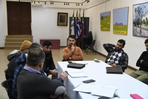 Dirigentes de Liga de F&uacute;tbol de Sarand&iacute; Grande plantearon mejoras en el Estadio en reuni&oacute;n con Alcalde y Director de Espacios P&uacute;blicos