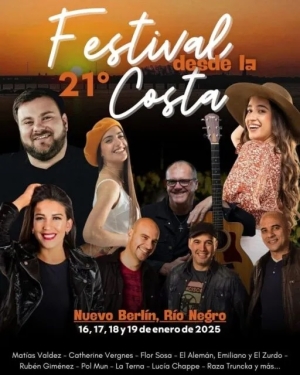 La artista de Sarand&iacute; Grande Luc&iacute;a Chappe estar&aacute; en 21&deg; Aniversario del Festival "Desde la Costa" junto al R&iacute;o Uruguay