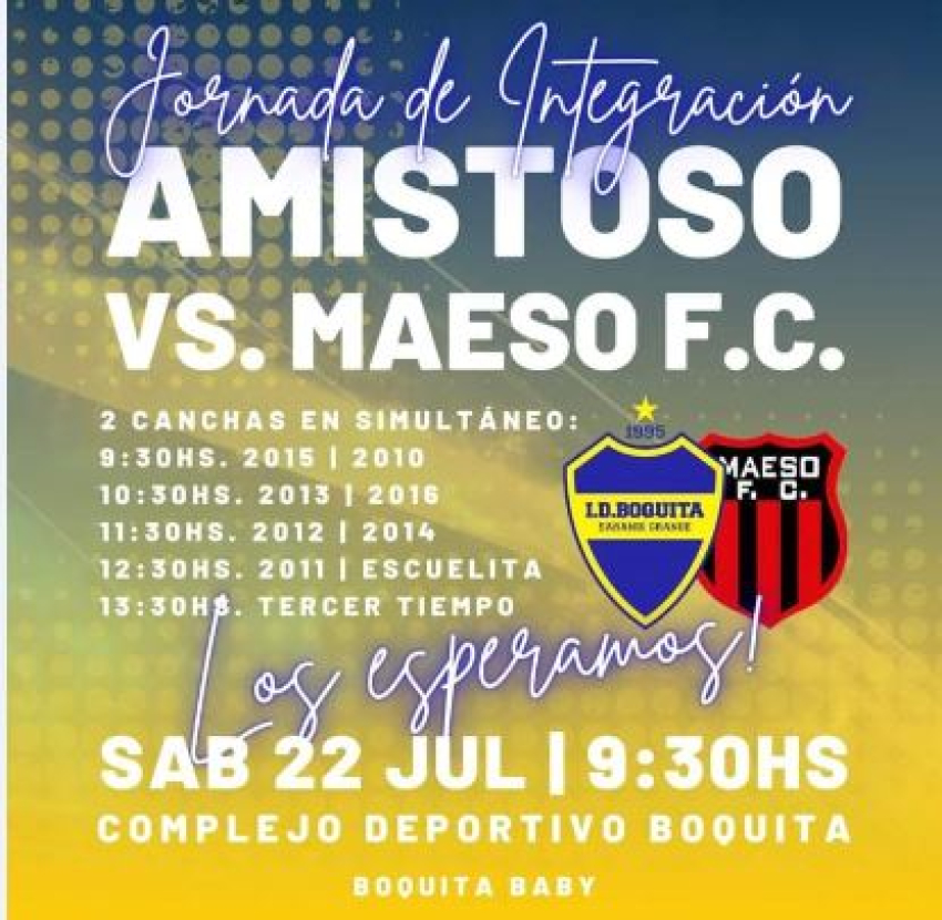 Varios amistosos de baby f&uacute;tbol habr&aacute; ma&ntilde;ana en ID. Boquita de Sarand&iacute; Grande