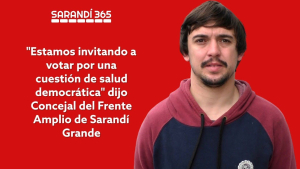 Concejal del Frente Amplio inst&oacute; a votar por la salud democr&aacute;tica durante movilizaci&oacute;n en Sarand&iacute; Grande