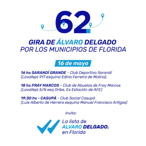 Precandidato &Aacute;lvaro Delgado estar&aacute; presente el jueves en Sarand&iacute; Grande