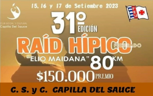 Dos equinos representar&aacute;n al CS 12 de Octubre de Sarand&iacute; Grande en ra&iacute;d con 39 caballos en Capilla del Sauce