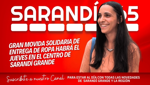 Gran jornada solidaria de entrega de ropa se llevará a cabo mañana en el centro de Sarandí Grande