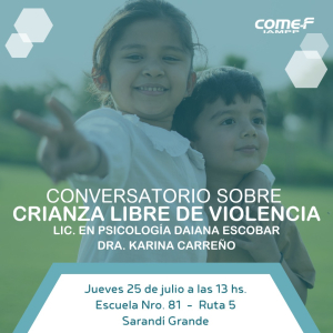 COMEF brindar&aacute; conversatorio sobre "Crianza Libre de Violencia" en Escuela N&deg; 81