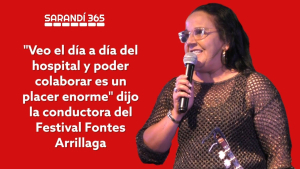 "Veo el d&iacute;a a d&iacute;a del hospital y poder colaborar es un placer enorme" dijo la conductora del Festival Fontes Arrillaga