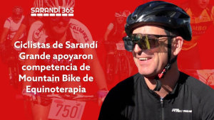 Ciclistas de Sarand&iacute; Grande apoyaron hoy competencia de Mountain Bike a beneficio de Equinoterapia