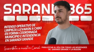 Culmin&oacute; operativo especial de limpieza llevado a cabo durante dos jornadas en Sarand&iacute; Grande