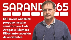 Edil Javier Gonz&aacute;lez solicit&oacute; anoche instalaci&oacute;n de sem&aacute;foro en Avda. Artigas y Machado Riba por aumento de accidentes