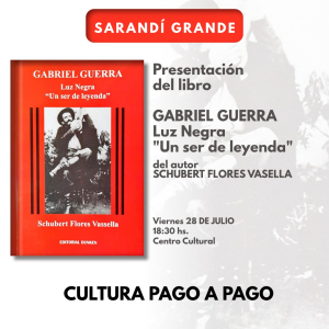 Schubert Flores presentar&aacute; en Sarand&iacute; Grande su libro sobre poeta Gabriel Guerra