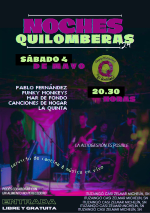 Preparan una gran fiesta musical solidaria en Espacio Multicultural El Quilombo de Sarand&iacute; Grande