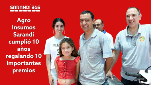 Agroinsumos Sarand&iacute; festej&oacute; hoy su d&eacute;cimo aniversario con un gran sorteo de 10 premios