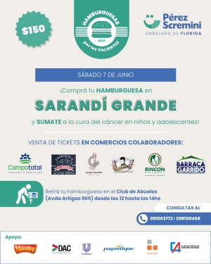 Sarand&iacute; Grande se prepara para la campa&ntilde;a &ldquo;Hamburguesas por los Valientes 2025&rdquo; en apoyo a la lucha contra el c&aacute;ncer infantil