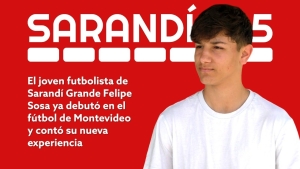 Joven futbolista de Sarand&iacute; Grande Felipe Sosa comparti&oacute; la experiencia de su debut en el f&uacute;tbol de Montevideo