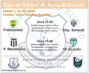 Con dos partidos regresar&aacute; el domingo el f&uacute;tbol local a Sarand&iacute; Grande