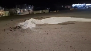Bomberos despleg&oacute; operativo de limpieza tras derrame de urea en Ruta 5 en Sarand&iacute; Grande