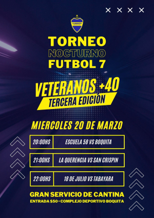 Tres nuevos partidos est&aacute;n programados para hoy por Torneo de F&uacute;tbol +40 en Sarand&iacute; Grande
