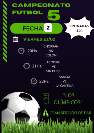 Tres nuevos partidos habr&aacute; hoy en Campeonato de F&uacute;tbol 5 en Sarand&iacute; Grande