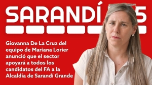 Giovanna De La Cruz afirm&oacute; que Frente Amplio apoyar&aacute; por igual a sus tres candidatos a Alcalde de Sarand&iacute; Grande
