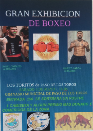 Tres boxeadores de Sarand&iacute; Grande estar&aacute;n presentes en Gran Exhibici&oacute;n de Boxeo en Paso de los Toros